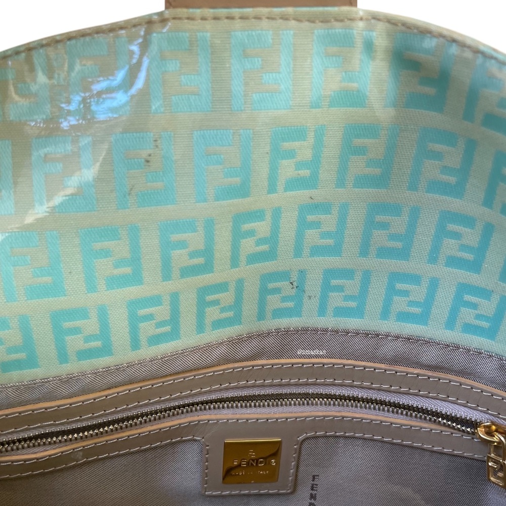 Authentic Fendi Coated Canvas Zucchino Baguette - Picture 10 of 16